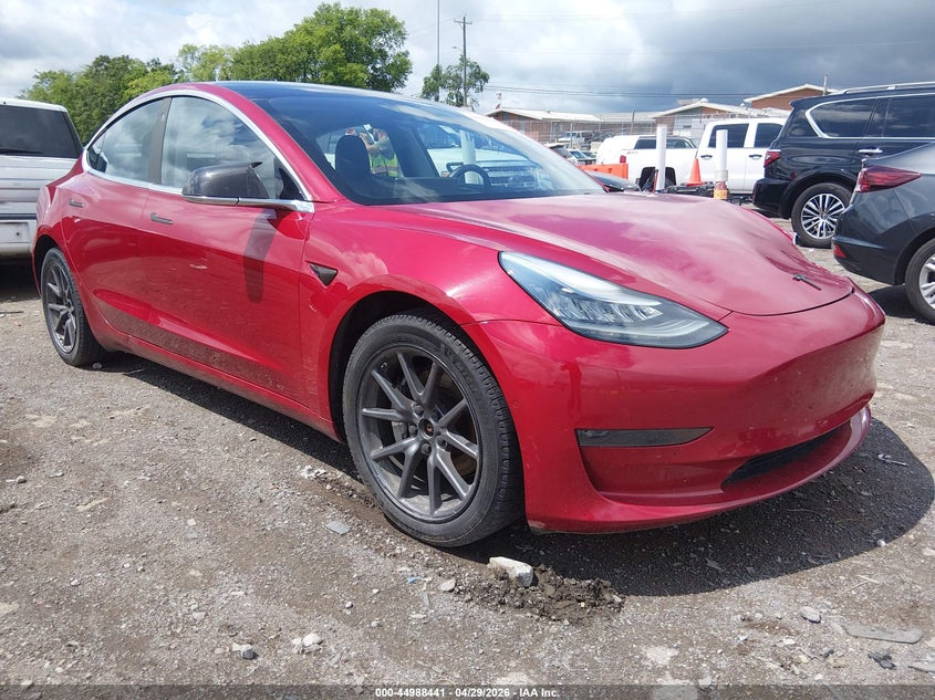 2018 Tesla Model 3 VIN 5YJ3E1EB9JF064247 IAAI salvage auction — LEFT FRONT, Salvage Title, sold $5,100 on 2026-08-22 (photo 1)