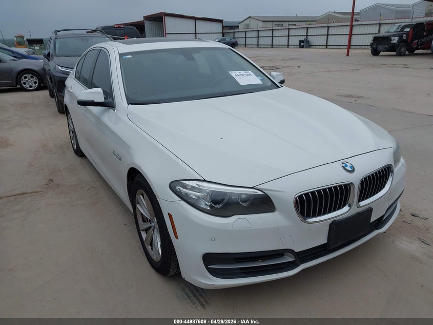 2014 BMW 5er VIN WBA5A7C59ED616859 IAAI salvage auction — FRONT & REAR, Original (Texas), sold $1,850 on 2026-07-08 (photo 1)