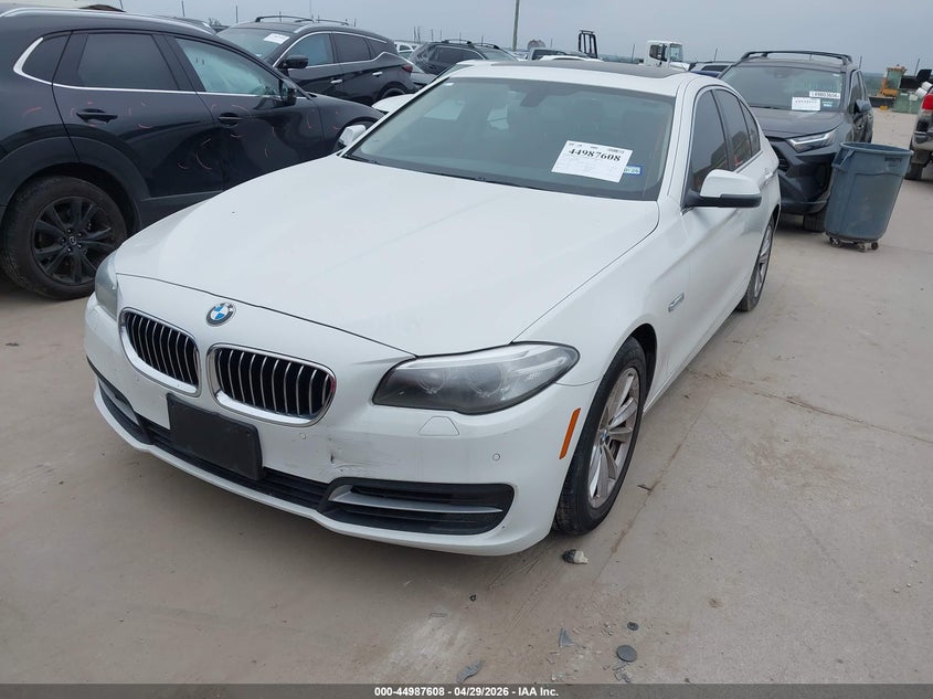 2014 BMW 5er VIN WBA5A7C59ED616859 IAAI salvage auction — FRONT & REAR, Original (Texas), sold $1,850 on 2026-07-08 (photo 2)