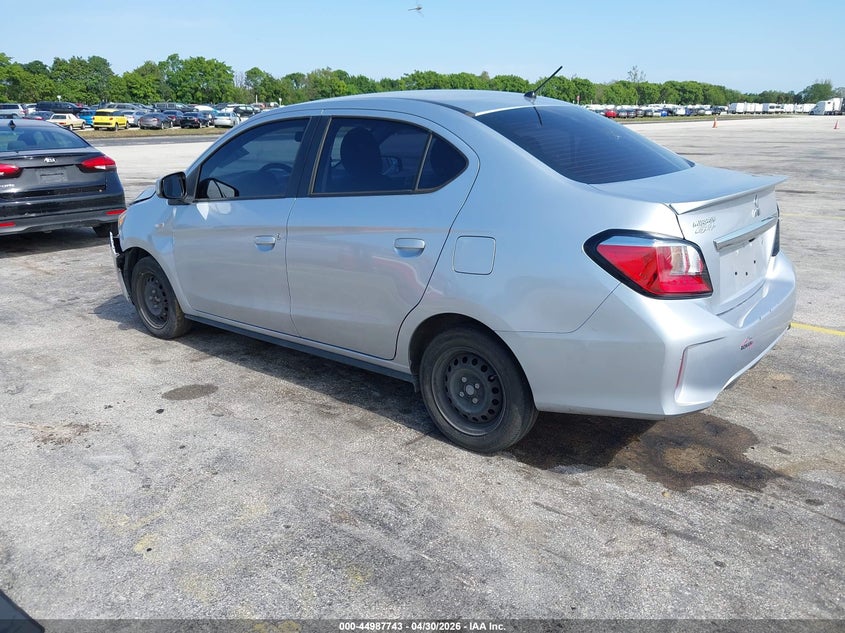 2022 Mitsubishi Mirage VIN ML32FUFJ0NHF07414 IAAI salvage auction — FRONT END, Certificate Of Destruction (Florida), sold $1,750 on 2026-07-23 (photo 3)
