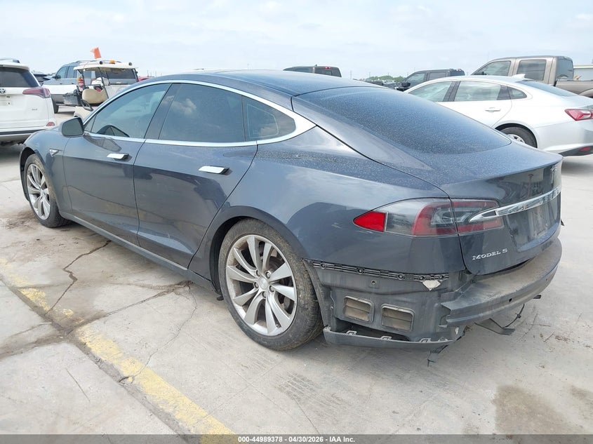 2015 Tesla Model s VIN 5YJSA1E2XFF101949 IAAI salvage auction — LEFT SIDE, Original (Texas), sold $2,750 on 2026-07-27 (photo 3)