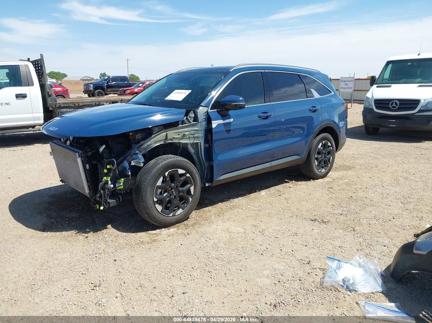 2025 Kia Sorento VIN 5XYRLDJC5SG341874 IAAI salvage auction — LEFT FRONT, Original (Texas), sold $14,125 on 2026-07-29 (photo 2)