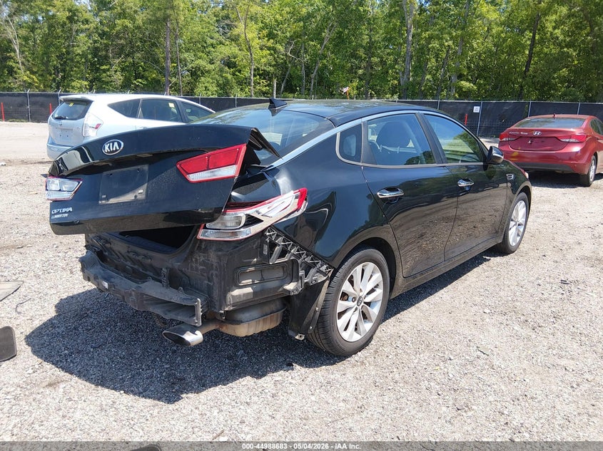 2016 Kia Optima VIN 5XXGT4L3XGG075168 IAAI salvage auction — REAR END, Clear (South Carolina), sold $900 on 2026-07-15 (photo 4)