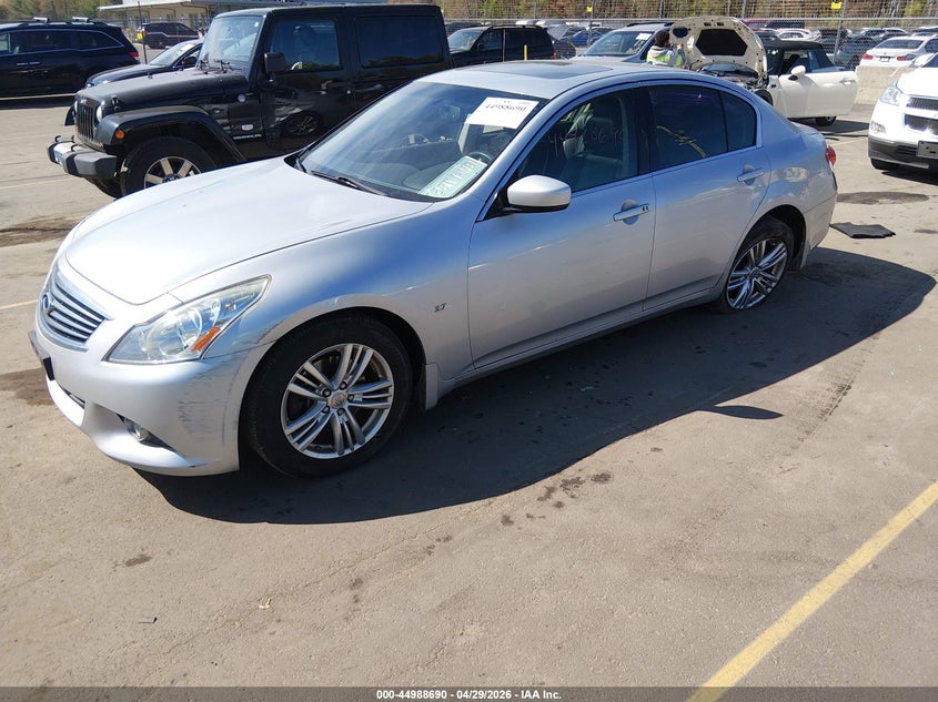 2015 Infiniti Q40 VIN JN1CV6AR4FM651201 IAAI salvage auction — RIGHT SIDE, Clear (Connecticut), sold $725 on 2026-07-09 (photo 2)