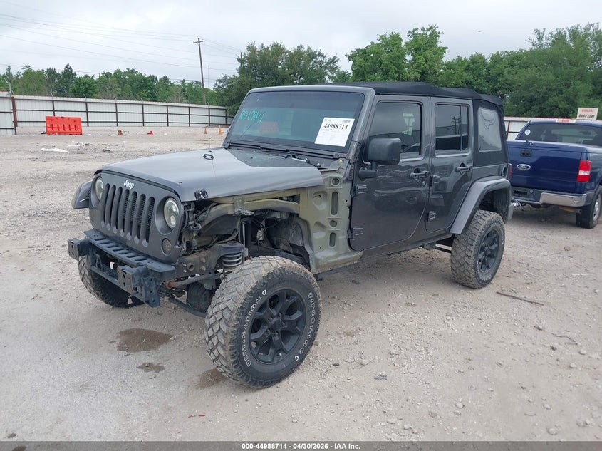 2017 Jeep Wrangler / VIN 1C4BJWDG9HL738454 IAAI salvage auction — FRONT END, Original (Texas), sold $4,400 on 2026-07-09 (photo 2)
