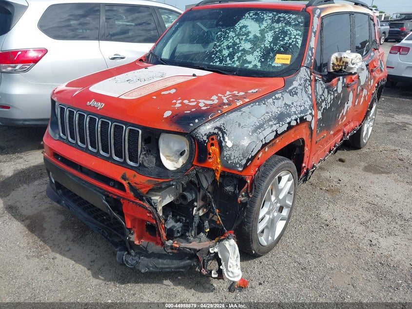2021 Jeep Renegade VIN ZACNJDBB1MPM57129 IAAI salvage auction — EXTERIOR BURN, Clear (Oklahoma), sold $950 on 2026-07-28 (photo 6)