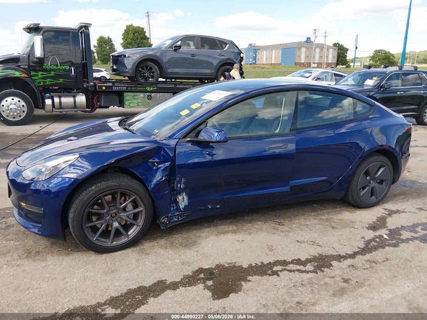 2022 Tesla Model 3 VIN 5YJ3E1EB2NF208047 IAAI salvage auction — SIDE, Salvage (Missouri), sold $9,450 on 2026-07-14 (photo 6)