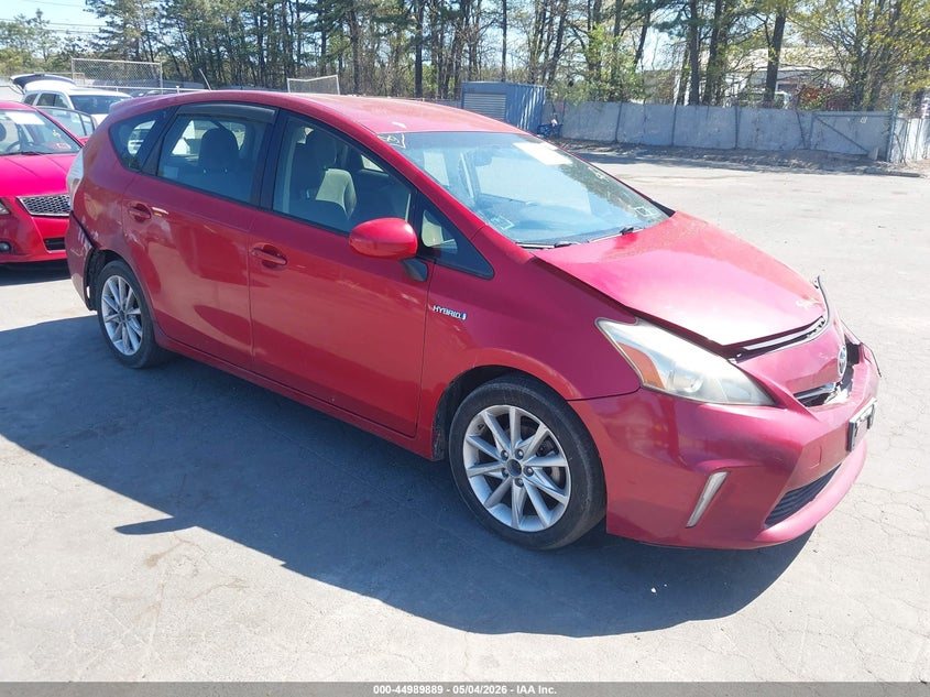 2012 Toyota Prius v VIN JTDZN3EU4C3129478 IAAI salvage auction — FRONT & REAR, Wait Title, sold $625 on 2026-07-15 (photo 1)