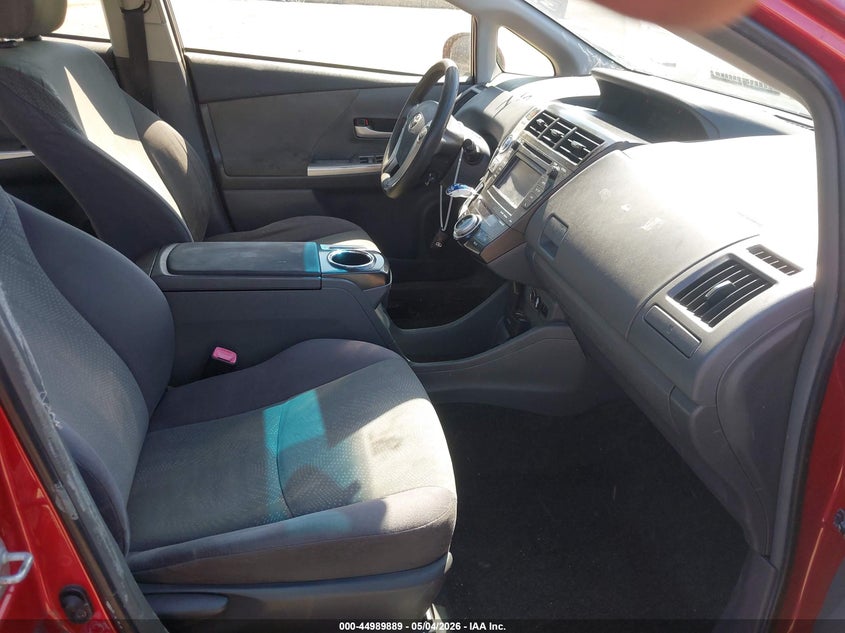 2012 Toyota Prius v VIN JTDZN3EU4C3129478 IAAI salvage auction — FRONT & REAR, Wait Title, sold $625 on 2026-07-15 (photo 5)