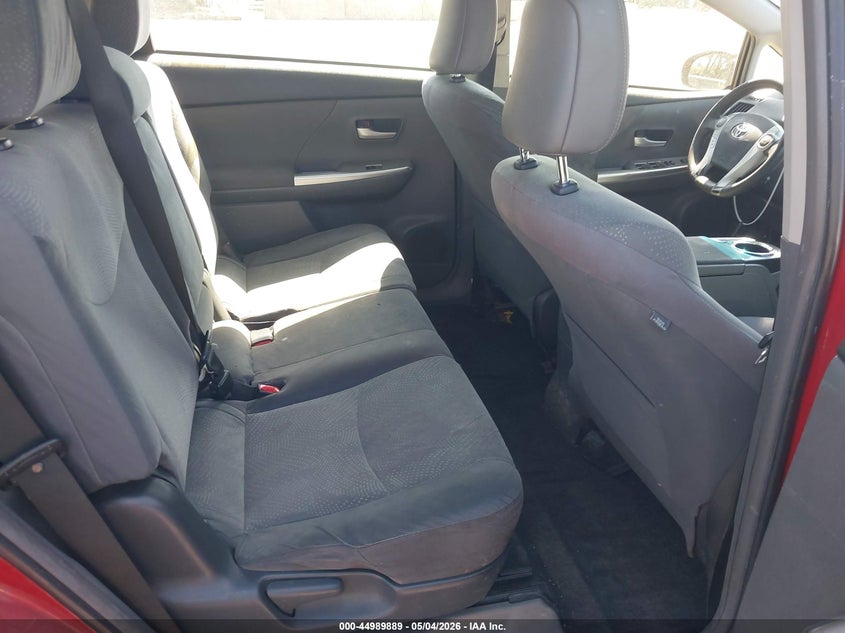 2012 Toyota Prius v VIN JTDZN3EU4C3129478 IAAI salvage auction — FRONT & REAR, Wait Title, sold $625 on 2026-07-15 (photo 8)