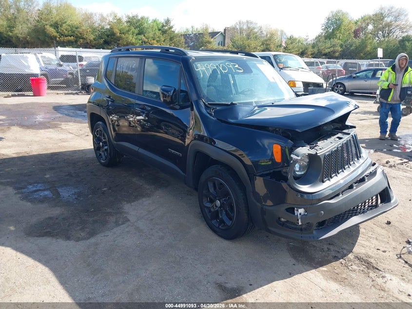 2018 Jeep Renegade VIN ZACCJBBB3JPH55188 IAAI salvage auction — FRONT END, Clear (Indiana), sold $725 on 2026-07-07 (photo 1)