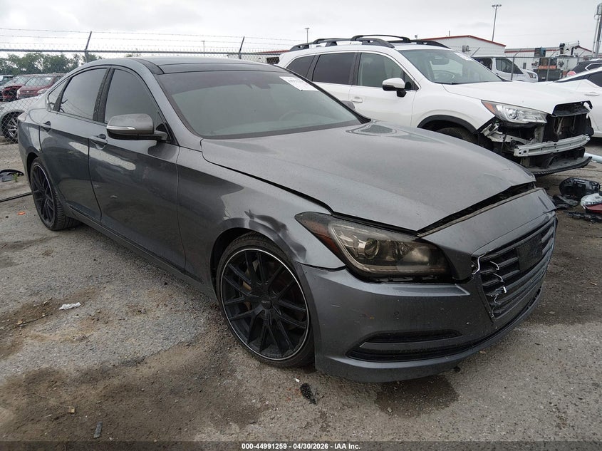 2015 Hyundai Genesis VIN KMHGN4JE4FU053556 IAAI salvage auction — FRONT END, Salvage (Louisiana), sold $1,950 on 2026-07-07 (photo 1)