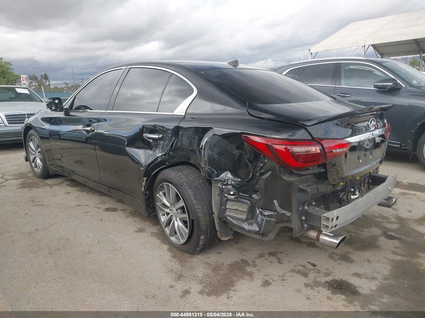 2021 Infiniti Q50 VIN JN1EV7AP6MM704748 IAAI salvage auction — REAR END, Salvage (California), sold $7,225 on 2026-07-08 (photo 3)