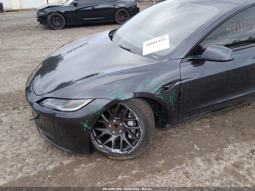 2025 Tesla Model 3 VIN 5YJ3E1EA4SF989799 IAAI salvage auction — SIDE, Salvage (Pennsylvania), sold $11,600 on 2026-07-28 (photo 6)