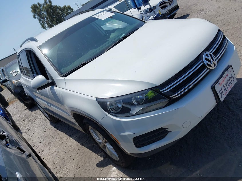 2017 Volkswagen Tiguan VIN WVGAV7AX9HK046870 IAAI salvage auction — REAR END, Salvage Certificate (California), sold $1,700 on 2026-08-19 (photo 1)