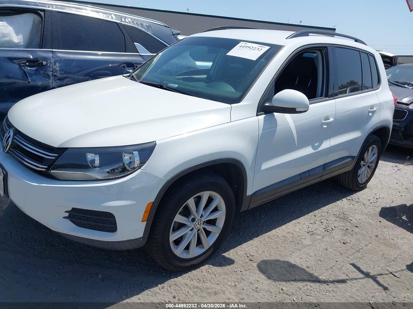 2017 Volkswagen Tiguan VIN WVGAV7AX9HK046870 IAAI salvage auction — REAR END, Salvage Certificate (California), sold $1,700 on 2026-08-19 (photo 2)