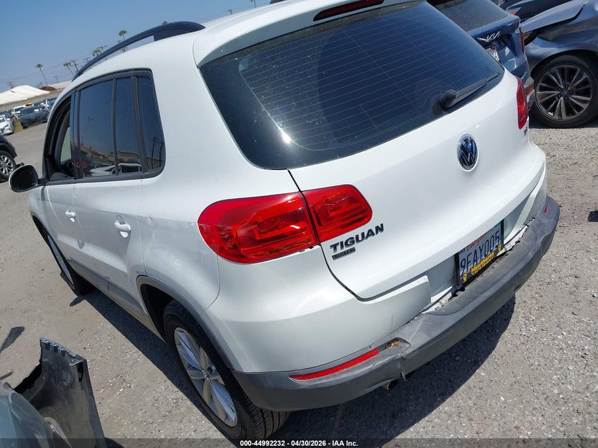 2017 Volkswagen Tiguan VIN WVGAV7AX9HK046870 IAAI salvage auction — REAR END, Salvage Certificate (California), sold $1,700 on 2026-08-19 (photo 3)