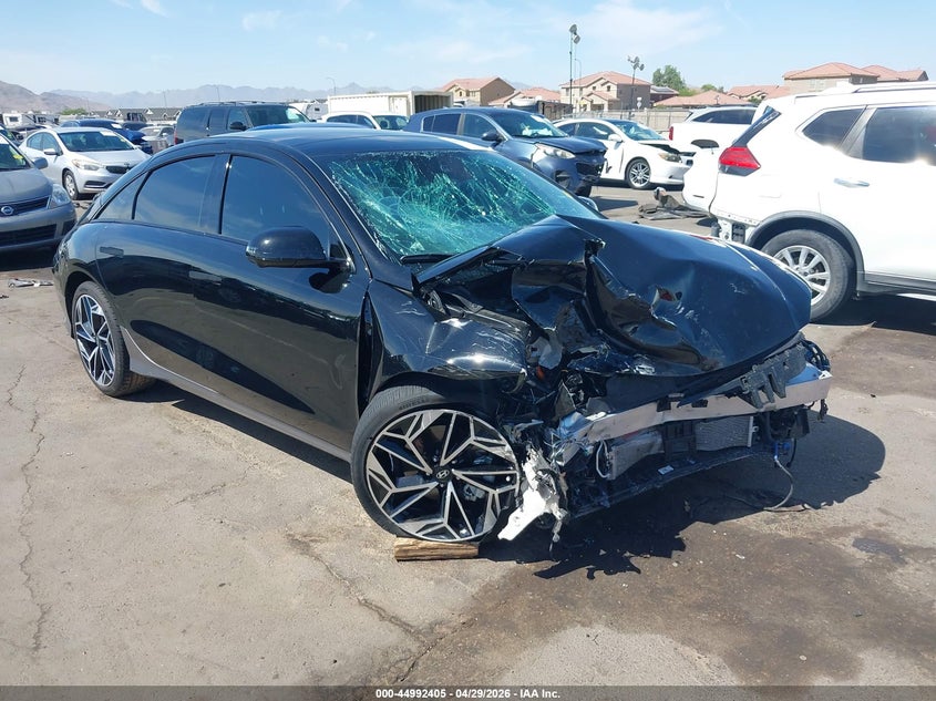 2023 Hyundai Ioniq 6 VIN KMHM54AA3PA027811 IAAI salvage auction — RIGHT FRONT, Salvage (Arizona), sold $3,900 on 2026-08-03 (photo 1)