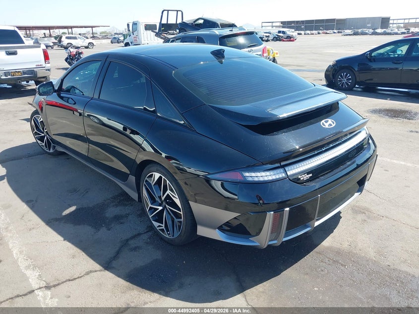 2023 Hyundai Ioniq 6 VIN KMHM54AA3PA027811 IAAI salvage auction — RIGHT FRONT, Salvage (Arizona), sold $3,900 on 2026-08-03 (photo 3)