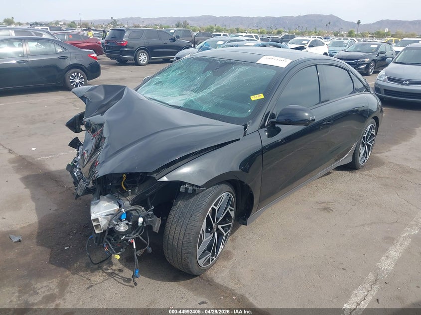 2023 Hyundai Ioniq 6 VIN KMHM54AA3PA027811 IAAI salvage auction — RIGHT FRONT, Salvage (Arizona), sold $3,900 on 2026-08-03 (photo 2)