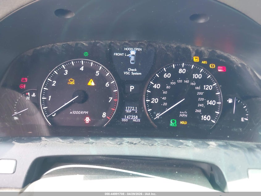 2007 Lexus Ls 460 VIN JTHGL46F575019552 IAAI salvage auction — LEFT FRONT, Salvage (Arizona), sold $950 on 2026-07-07 (photo 7)