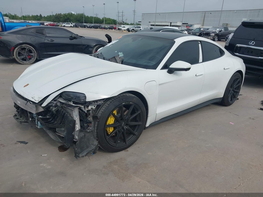 2022 Porsche Taycan VIN WP0AA2Y10NSA14733 IAAI salvage auction — FRONT END, Salvage (Texas), sold $18,125 on 2026-08-13 (photo 2)