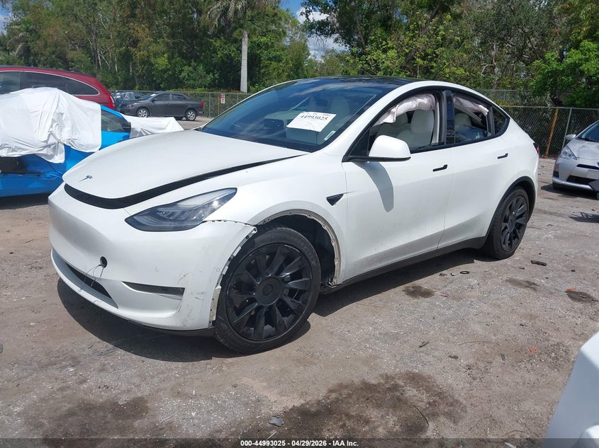 2021 Tesla Model y VIN 5YJYGDEE9MF108764 IAAI salvage auction — RIGHT SIDE, Salvage Title, sold $6,800 on 2026-07-16 (photo 2)