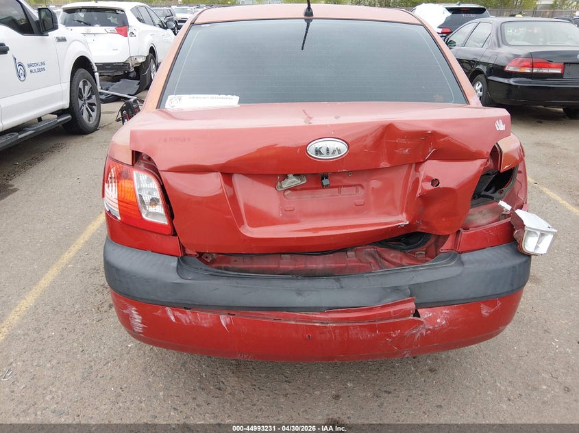 2007 Kia Rio VIN KNADE123376243144 IAAI salvage auction — REAR END, Salvage (Texas), sold $200 on 2026-07-14 (photo 6)