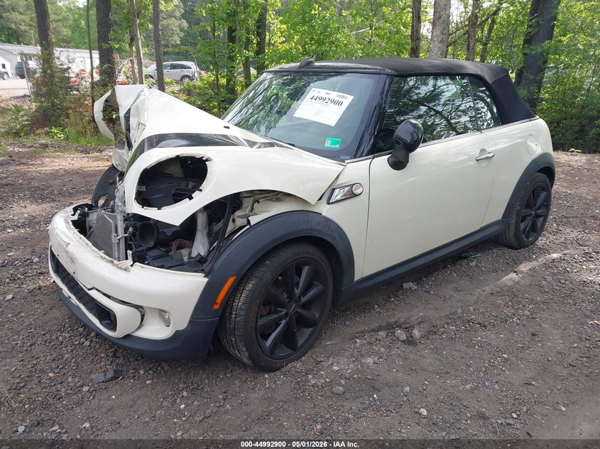 2015 Mini Convertible VIN WMWZP3C58FT707993 IAAI salvage auction — FRONT END, Wait Title, sold $575 on 2026-07-07 (photo 2)