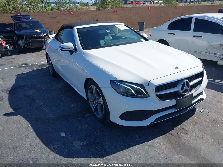 2018 Mercedes-benz E-klasse VIN WDD1K6FB2JF043818 IAAI salvage auction — REAR END, Salvage Title, sold $10,800 on 2026-07-08 (photo 1)