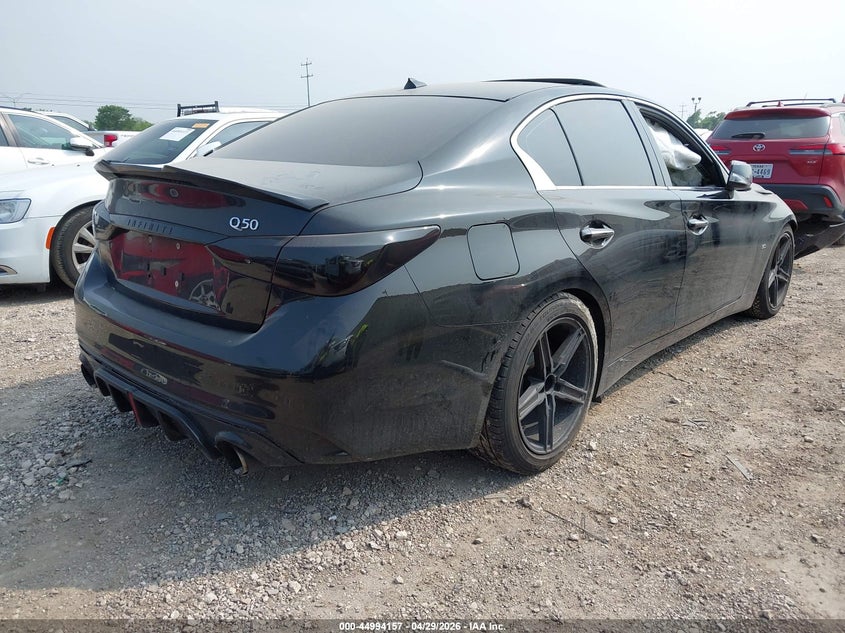 2020 Infiniti Q50 VIN JN1EV7AP0LM208066 IAAI salvage auction — FRONT END, Salvage (Texas), sold $2,325 on 2026-07-29 (photo 4)