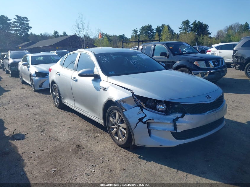 2018 Kia Optima VIN 5XXGT4L34JG198312 IAAI salvage auction — RIGHT FRONT, Salvage (Massachusetts), sold $825 on 2026-07-17 (photo 1)
