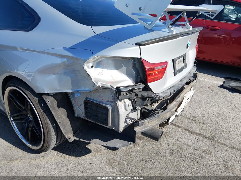 2014 BMW 4er VIN WBA3R1C58EK190025 IAAI salvage auction — LEFT REAR, Salvage (California), sold $2,800 on 2026-08-06 (photo 6)
