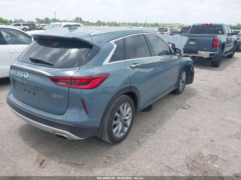 2022 Infiniti Qx50 VIN 3PCAJ5BA9NF122269 IAAI salvage auction — FRONT END, Original (Texas), sold $3,175 on 2026-07-08 (photo 4)