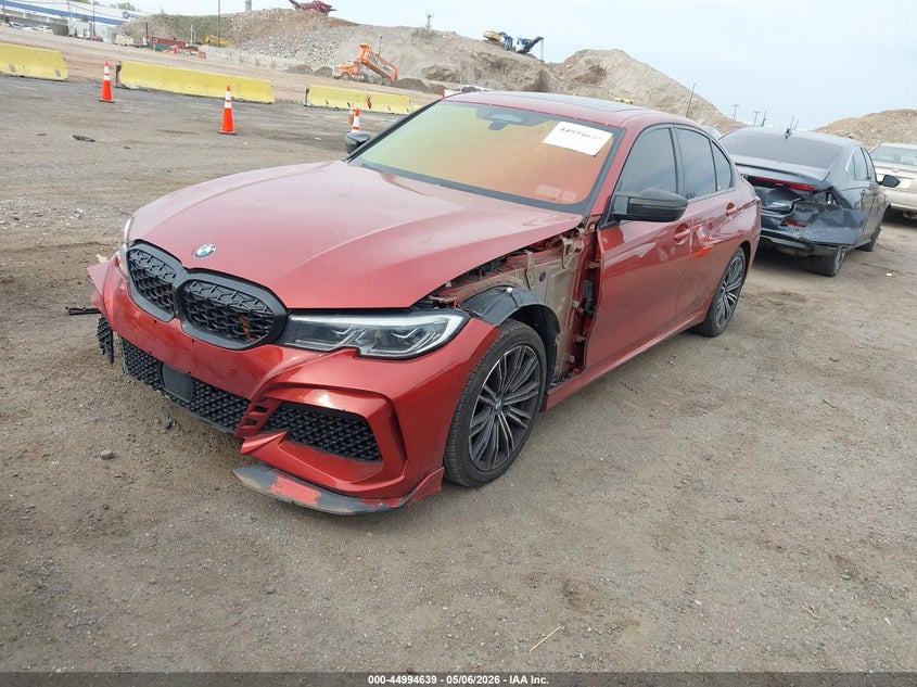 2020 BMW 3er VIN WBA5U9C06LFH60199 IAAI salvage auction — LEFT & RIGHT, Mv-907A (New York), sold $14,775 on 2026-07-14 (photo 2)
