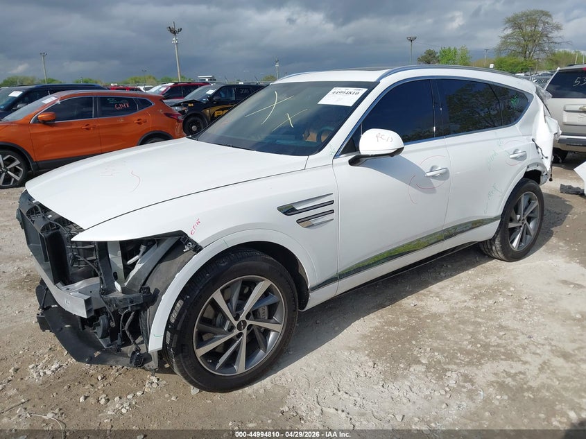 2025 Genesis Gv80 VIN KMUHDESC0SU292897 IAAI salvage auction — FRONT & REAR, Salvage Title, sold $20,100 on 2026-07-30 (photo 2)