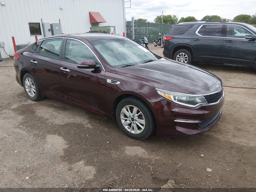 2017 Kia Optima VIN 5XXGT4L33HG154344 IAAI salvage auction — HAIL, Salvage (Kansas), sold $1,550 on 2026-07-10 (photo 1)