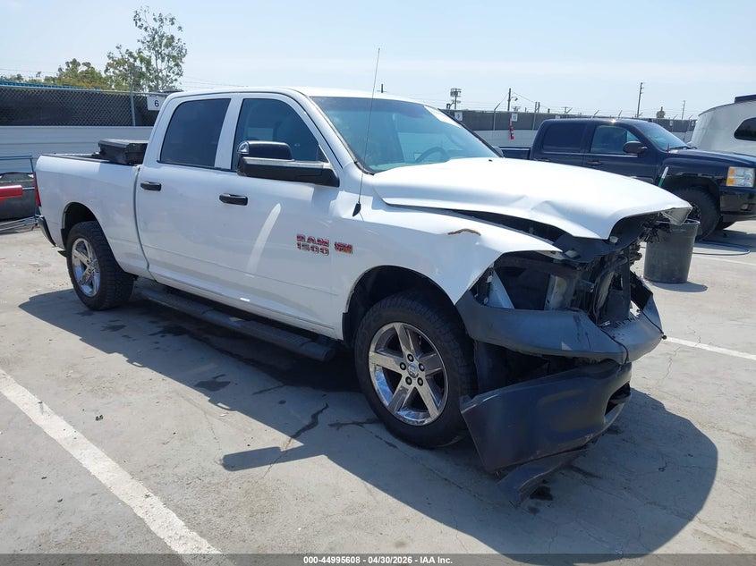 2018 Ram 1500 VIN 1C6RR7ST3JS348157 IAAI salvage auction — FRONT & REAR, Salvage (California), sold $2,075 on 2026-07-22 (photo 1)