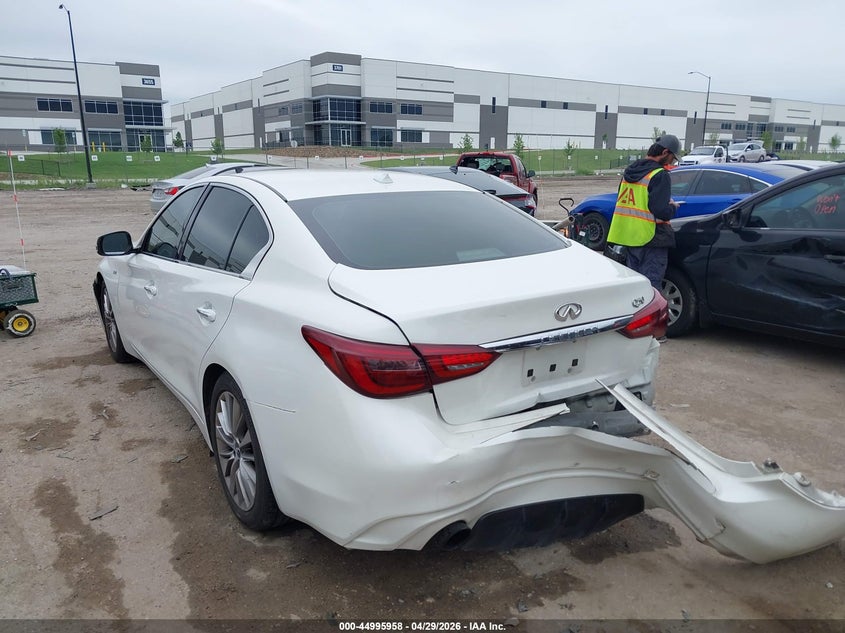 2018 Infiniti Q50 VIN JN1EV7AP8JM367074 IAAI salvage auction — REAR END, Original (Texas), sold $2,350 on 2026-07-07 (photo 3)