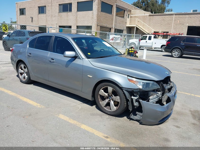 2007 BMW 5er VIN WBANE73547CM46584 IAAI salvage auction — FRONT END, Salvage (California), sold $750 on 2026-08-03 (photo 1)