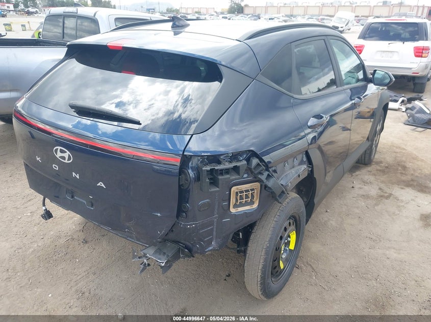 2025 Hyundai Kona VIN KM8HC3AB5SU270697 IAAI salvage auction — REAR END, Salvage (California), sold $8,750 on 2026-07-08 (photo 4)