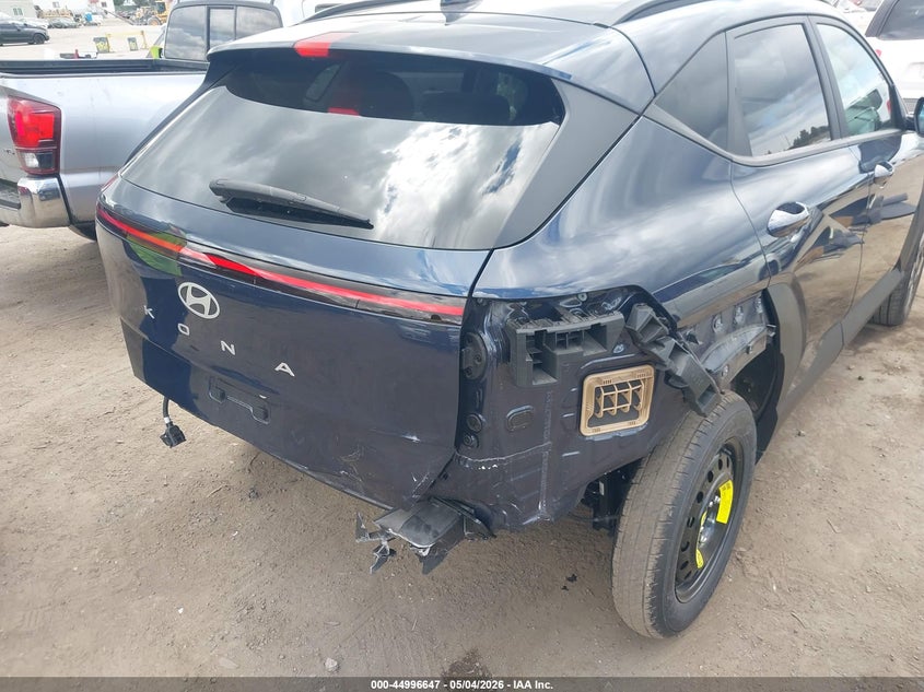 2025 Hyundai Kona VIN KM8HC3AB5SU270697 IAAI salvage auction — REAR END, Salvage (California), sold $8,750 on 2026-07-08 (photo 6)