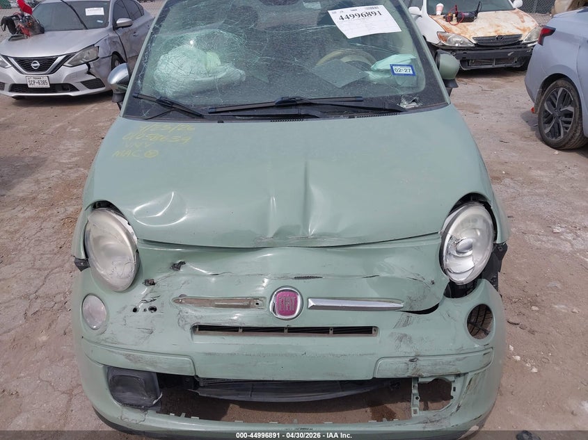2014 Fiat 500 VIN 3C3CFFAR3ET283021 IAAI salvage auction — FRONT END, Salvage (Texas), sold $275 on 2026-08-03 (photo 6)