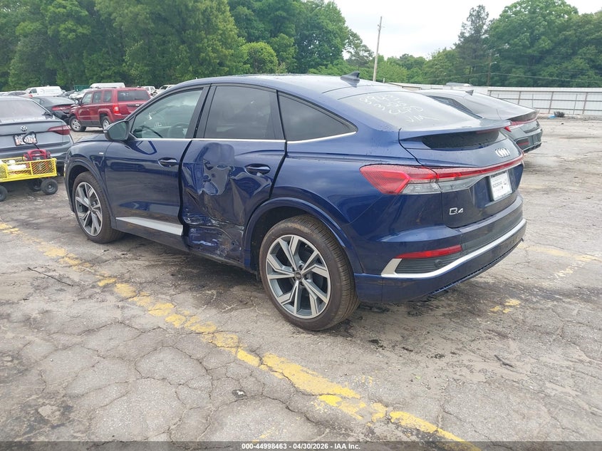 2026 Audi Q4 sportback e-tron VIN WA12UBFZ9TP008943 IAAI salvage auction — LEFT SIDE, Clear (Michigan), sold $22,200 on 2026-07-30 (photo 3)