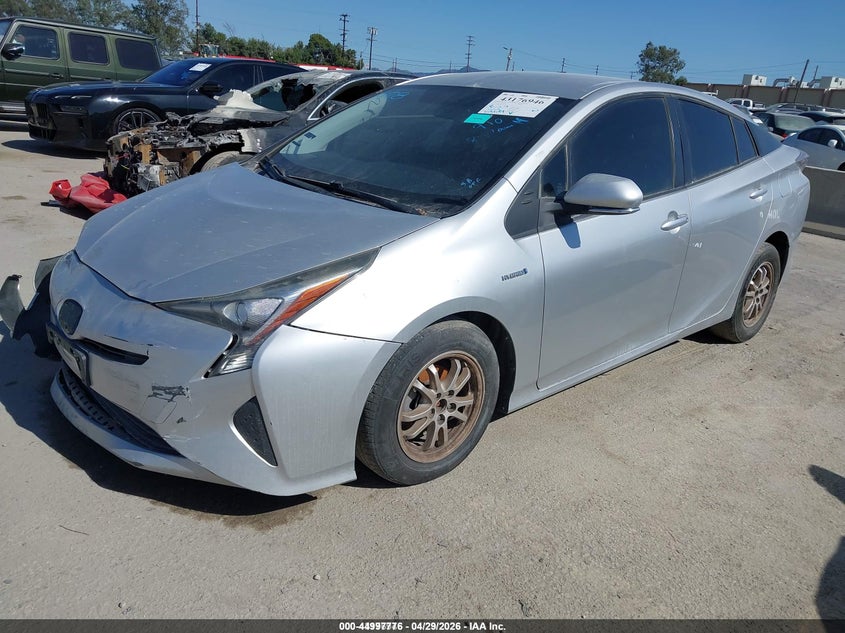 2016 Toyota Prius VIN JTDKBRFU9G3018751 IAAI salvage auction — RIGHT FRONT, Wait Title, sold $25 on 2026-07-22 (photo 2)