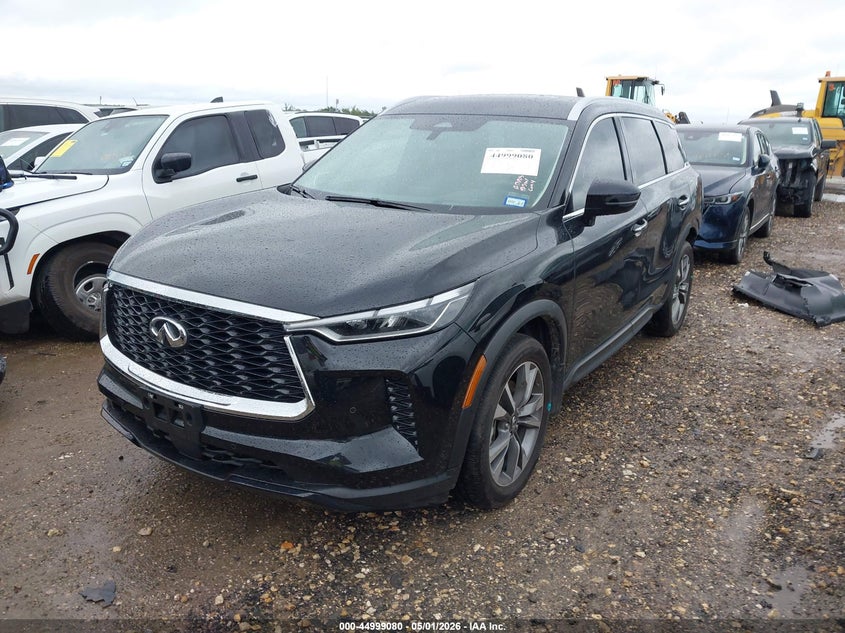 2025 Infiniti Qx60 VIN 5N1AL1FR3SC343809 IAAI salvage auction — REAR END, Original (Texas), sold $16,000 on 2026-08-18 (photo 2)