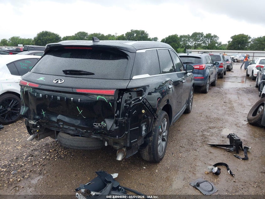 2025 Infiniti Qx60 VIN 5N1AL1FR3SC343809 IAAI salvage auction — REAR END, Original (Texas), sold $16,000 on 2026-08-18 (photo 4)