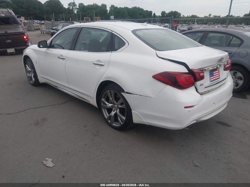 2015 Infiniti Q70 VIN JN1BY1PR4FM831694 IAAI salvage auction — FRONT & REAR, Salvage (Idaho), sold $1,925 on 2026-07-20 (photo 3)