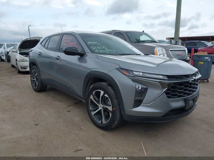 2025 Chevrolet Trax VIN KL77LGEP7SC188048 IAAI salvage auction — LEFT SIDE, Original (Texas), sold $8,250 on 2026-07-14 (photo 1)