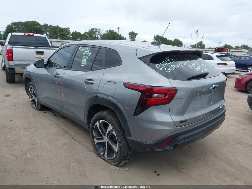 2025 Chevrolet Trax VIN KL77LGEP7SC188048 IAAI salvage auction — LEFT SIDE, Original (Texas), sold $8,250 on 2026-07-14 (photo 3)